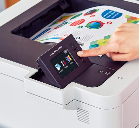 طابعة ألوان رقمية لاسلكية مدمجة من Brother HL-L3270CDW مزودة بتقنية NFC والأجهزة المحمولة والطباعة المزدوجة - مثالية للاستخدام المنزلي والمكاتب الصغيرة، وجاهزة لتجديد Amazon Dash in Kuwait