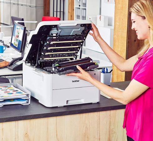 طابعة ألوان رقمية لاسلكية مدمجة من Brother HL-L3270CDW مزودة بتقنية NFC والأجهزة المحمولة والطباعة المزدوجة - مثالية للاستخدام المنزلي والمكاتب الصغيرة، وجاهزة لتجديد Amazon Dash in Kuwait