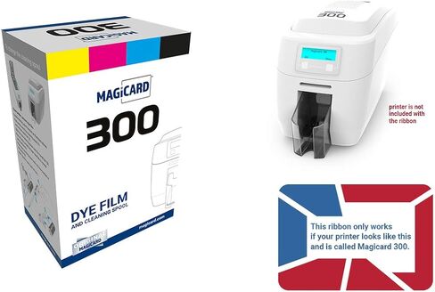 2 × شريط ألوان Magicard 300 للطابعة MC300YMCKO - YMCKO - 300 نسخة مطبوعة مع بطاقة عرض برنامج Bodno in Kuwait