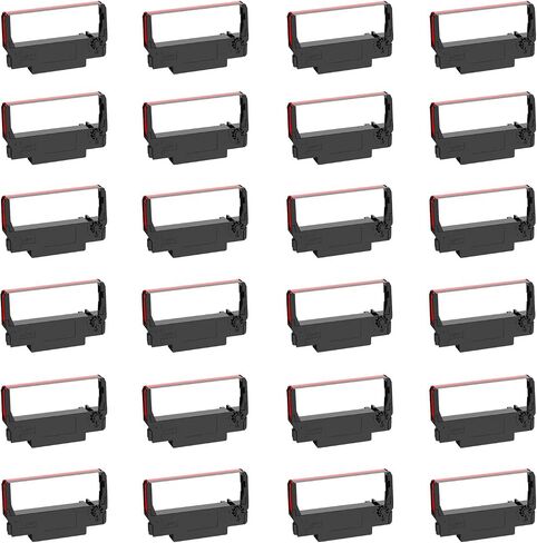 Bigger Replacement for ERC-30, ERC 30 34 38 B/R Compatible Ribbon used with Epson ERC30 ERC34 ERC38 NK506 printer (Black and Red, 12 Pack) in Saudi Arabia