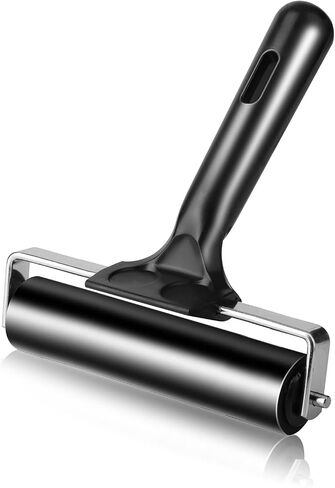 2Pcs Rubber Roller Brayer Rollers Hard Rubber 4 and 2.2 Inch for Printmaking (Black) by HRLORKC… in Kuwait