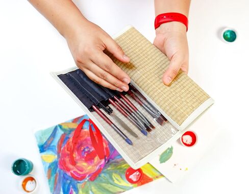 Professional Filbert Paint Brushes for Oil & Acrylic – 6pc Acrylic Paint Brush Set 2, 4, 6, 8, 10, & 12 with Durable Badger/Synthetic Bristles – Long Lacquered Birchwood Handles, No Shedding by ZenART in Kuwait