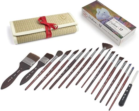 Professional Filbert Paint Brushes for Oil & Acrylic – 6pc Acrylic Paint Brush Set 2, 4, 6, 8, 10, & 12 with Durable Badger/Synthetic Bristles – Long Lacquered Birchwood Handles, No Shedding by ZenART in Kuwait