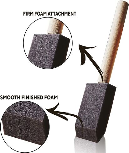 ARTY KRAFTS Pack of 25 Premium Quality Foam Paint Brushes Set - Versatile Foam Brush & Sponge Paint Brush - Ideal for Detailed Craftwork - Sponge Brush & Foam Brushes for Seamless Painting Experience in Saudi Arabia