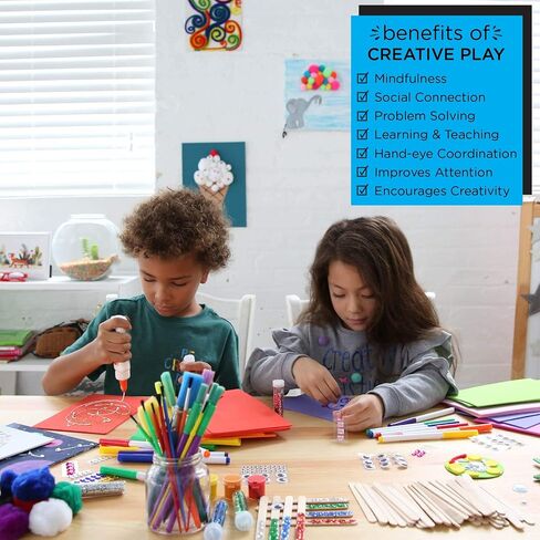 Horizon Group USA Paint Brushes -35 All Purpose Paint Brushes Value Pack – Includes 8 Different Types of Brushes, Great with Watercolors, Acrylic & Washable Paints. Multicolored in Kuwait