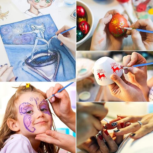 30 قطعة من فرش الطلاء المسطحة من UPINS، مجموعة فرشاة صغيرة للرسم التفصيلي in Kuwait