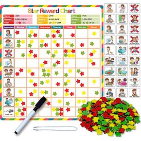 مخطط سلوك كانرو للأطفال في المنزل، مخطط المكافآت المغناطيسي، مخطط المسؤولية، مخطط المهام، مخطط النجوم، يستوعب 1-3 أطفال (للاستخدام المنزلي) in Kuwait