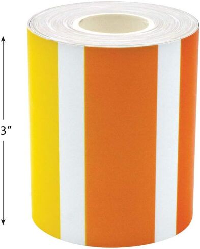 Teacher Created Resources Colorful Stripes Straight Rolled Border Trim - 50ft - Decorate Bulletin Boards, Walls, Desks, Windows, Doors, Lockers, Schools, Classrooms, Homeschool & Offices in Saudi Arabia