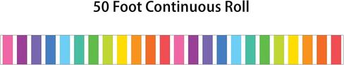 Teacher Created Resources Colorful Stripes Straight Rolled Border Trim - 50ft - Decorate Bulletin Boards, Walls, Desks, Windows, Doors, Lockers, Schools, Classrooms, Homeschool & Offices in Saudi Arabia