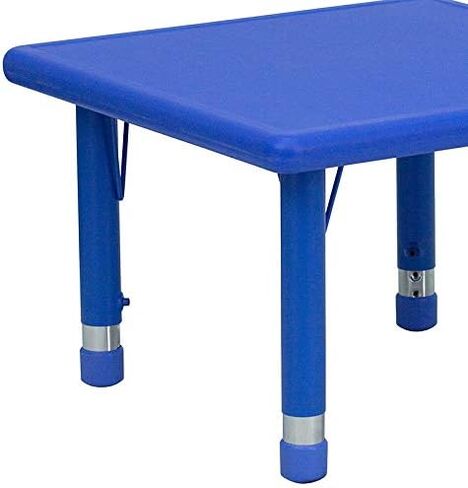 Flash Furniture Wren 24'' Square Blue Plastic Height Adjustable Activity Table in Saudi Arabia