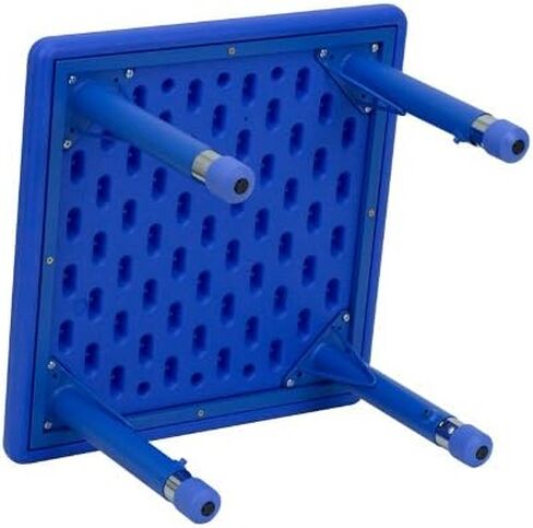 Flash Furniture Wren 24'' Square Blue Plastic Height Adjustable Activity Table in Saudi Arabia