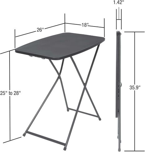 COSCO Multi-Purpose, Adjustable Height Personal Folding Activity Table, 2 Pack, Black in Saudi Arabia