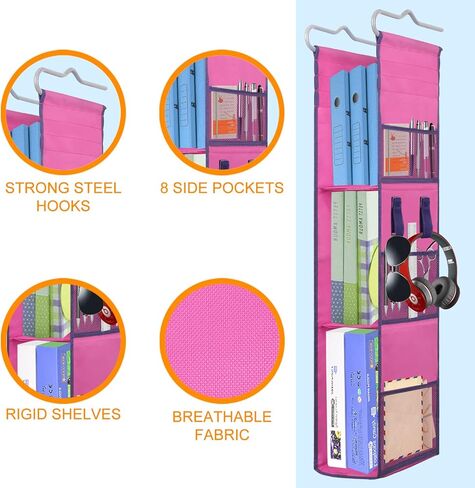 coastal rose Locker Organizer Shelf for School Locker, Hanging Locker Accessories Shelves for Girls Boys, Locker Stuff Kit for Work,Gym,Closet(Royal Blue) in Saudi Arabia