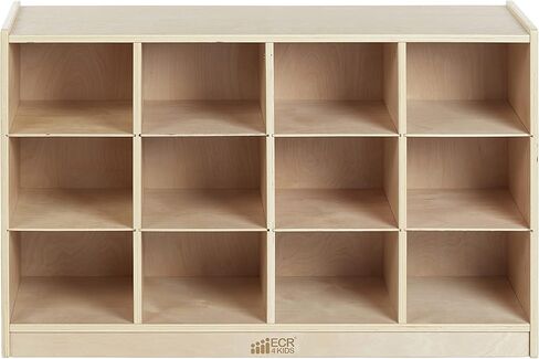 ECR4Kids 12 Cubby Mobile Tray Storage Cabinet, 3x4, Classroom Furniture, Natural in Kuwait