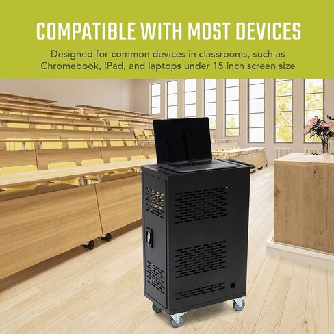 Pearington 34" x 20" 16-Device Classroom and Office Mobile Charging Storage Cart for Ipads, Chromebooks and Laptops in Saudi Arabia