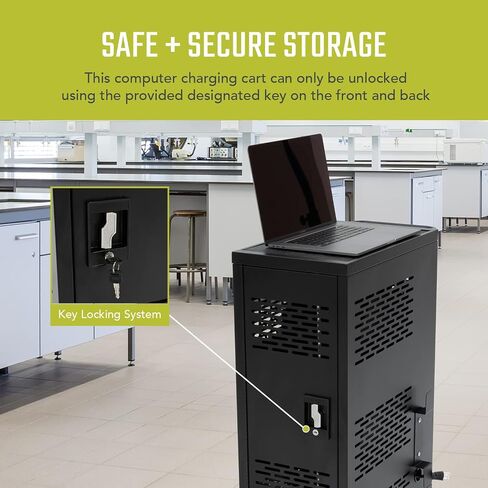 Pearington 34" x 20" 16-Device Classroom and Office Mobile Charging Storage Cart for Ipads, Chromebooks and Laptops in Saudi Arabia