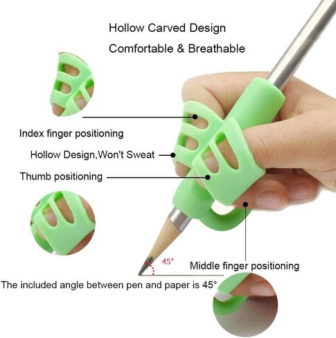 BUSHIBU Pencil Grips for Kids Handwriting, 4 Pcs Toddler Pencil Grippers, Pen Grips Trainer for Beginners Preschoolers Kindergarten Children in Saudi Arabia