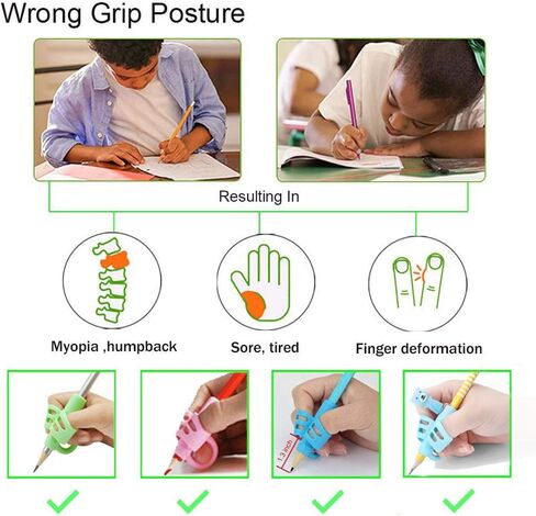 BUSHIBU Pencil Grips for Kids Handwriting, 4 Pcs Toddler Pencil Grippers, Pen Grips Trainer for Beginners Preschoolers Kindergarten Children in Saudi Arabia