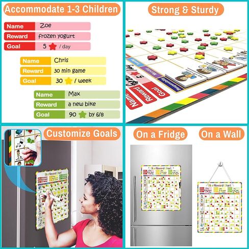 مخطط سلوك كانرو للأطفال في المنزل، مخطط المكافآت المغناطيسي، مخطط المسؤولية، مخطط المهام، مخطط النجوم، يستوعب 1-3 أطفال (للاستخدام المنزلي) in Kuwait