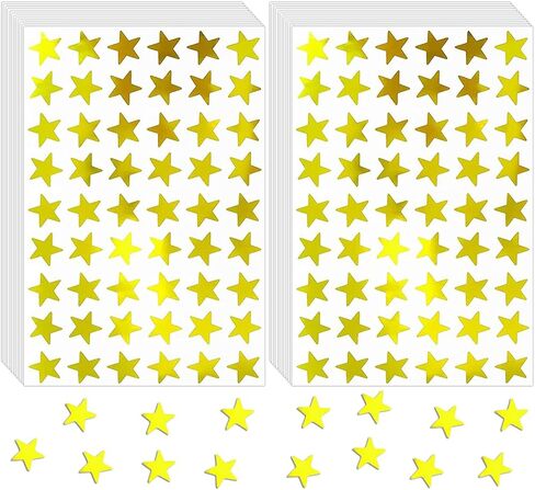 1620 Pack, 9 Colors, Small Foil Star Stickers for Kids Reward Home, School, Bar, DIY and Office Decoration in Kuwait