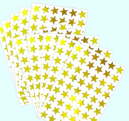 1620 Pack, 9 Colors, Small Foil Star Stickers for Kids Reward Home, School, Bar, DIY and Office Decoration in Kuwait