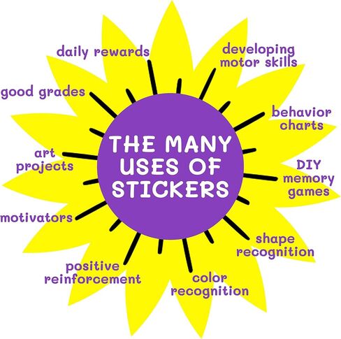Purple Ladybug Teacher Stickers for Students - 4960 Reward Stickers for Classroom Supplies, Teacher Must-Haves & School Stickers, Small Stickers for Reward Charts in Saudi Arabia