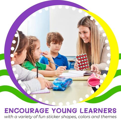 Purple Ladybug Teacher Stickers for Students - 4960 Reward Stickers for Classroom Supplies, Teacher Must-Haves & School Stickers, Small Stickers for Reward Charts in Saudi Arabia