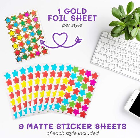 Purple Ladybug Teacher Stickers for Students - 4960 Reward Stickers for Classroom Supplies, Teacher Must-Haves & School Stickers, Small Stickers for Reward Charts in Saudi Arabia