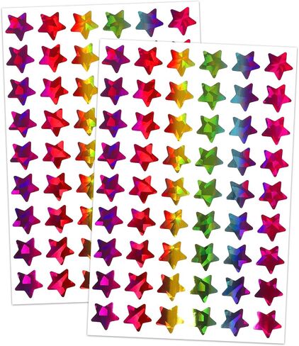1620 Holographic Rainbow Small Star Stickers for Kids Reward, Behavior Chart, Student Planner and School Classroom Teacher Supplies, 0.6" Diameter in Saudi Arabia