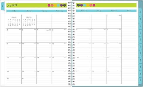 Blue Sky 2023-2024 Academic Year Teacher Weekly and Monthly Lesson Planner, 8.5" x 11", Flexible Cover, Wirebound, Dots (100330-A24) in Saudi Arabia