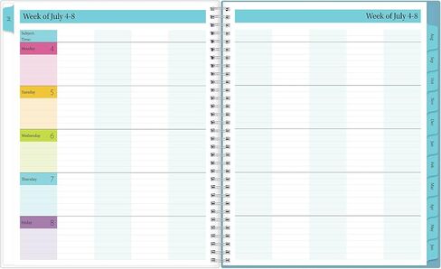 Blue Sky 2023-2024 Academic Year Teacher Weekly and Monthly Lesson Planner, 8.5" x 11", Flexible Cover, Wirebound, Dots (100330-A24) in Saudi Arabia