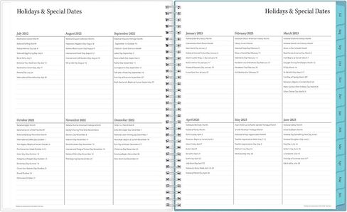 Blue Sky 2023-2024 Academic Year Teacher Weekly and Monthly Lesson Planner, 8.5" x 11", Flexible Cover, Wirebound, Dots (100330-A24) in Saudi Arabia