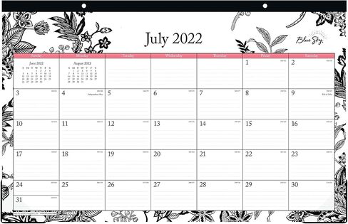 Blue Sky 2023-2024 Academic Year Monthly Desk Pad Calendar, 17" x 11", Trim Tape Binding, Two-Hole Punched, Ruled Blocks, Analeis (130617-A24) in Saudi Arabia