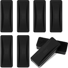Amazon Basics Whiteboard Eraser, Dry Erase Whiteboard Erasers for Office, Home and Classroom, Black, 4-Pack