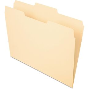 مجلدات ملفات Pendaflex، مقاس Letter، 8-1/2 بوصة × 11 بوصة، مانيلا الكلاسيكية، علامات تبويب 1/3 قطع في اليسار واليمين والمواضع المركزية، 100 لكل صندوق (65213) in Kuwait