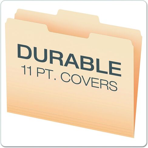 مجلدات ملفات Pendaflex، مقاس Letter، 8-1/2 بوصة × 11 بوصة، مانيلا الكلاسيكية، علامات تبويب 1/3 قطع في اليسار واليمين والمواضع المركزية، 100 لكل صندوق (65213) in Kuwait