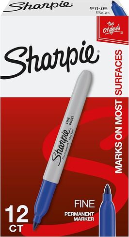 Sharpie Permanent Markers, Fine Point, Black, 12 Count in Kuwait