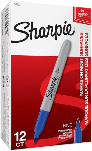 Sharpie Permanent Markers, Fine Point, Black, 12 Count in Kuwait