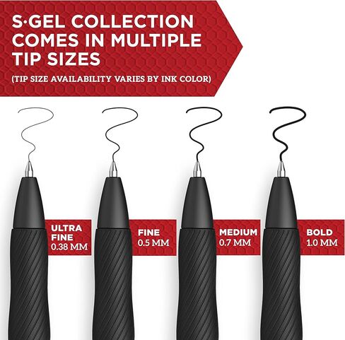 SHARPIE S-Gel, Gel Pens, Medium Point (0.7mm), Black Ink Gel Pen, 12 Count in Saudi Arabia