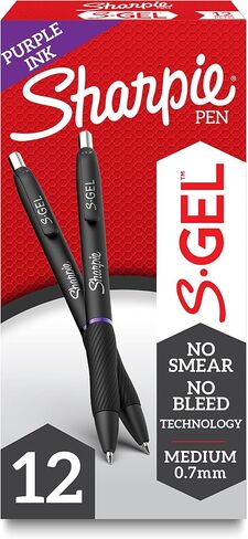 SHARPIE S-Gel, Gel Pens, Medium Point (0.7mm), Black Ink Gel Pen, 12 Count in Saudi Arabia