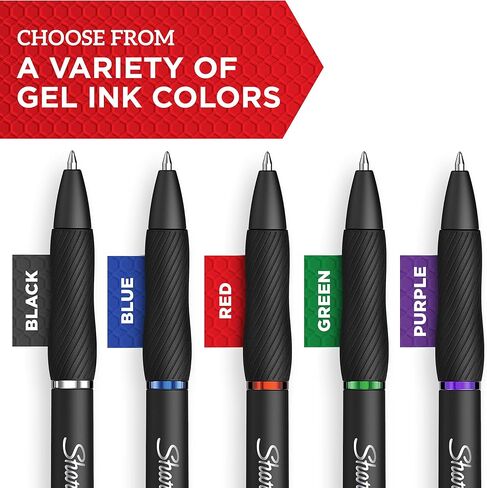 SHARPIE S-Gel, Gel Pens, Medium Point (0.7mm), Black Ink Gel Pen, 12 Count in Saudi Arabia