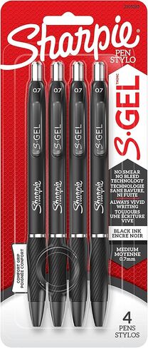 SHARPIE S-Gel, Gel Pens, Medium Point (0.7mm), Black Ink Gel Pen, 12 Count in Saudi Arabia