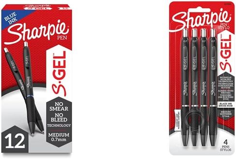 SHARPIE S-Gel, Gel Pens, Medium Point (0.7mm), Black Ink Gel Pen, 12 Count in Saudi Arabia