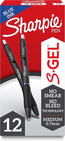 SHARPIE S-Gel, Gel Pens, Medium Point (0.7mm), Black Ink Gel Pen, 12 Count in Saudi Arabia