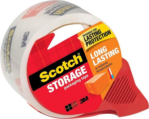 Scotch Long Lasting Storage Shipping Packaging Tape, 1.88" x 38.2 yd, 1 Roll with Dispenser (3650S-RD-ESF) in Saudi Arabia