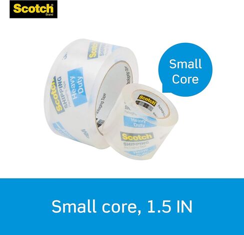 Scotch Heavy Duty Shipping Packing Tape, Clear, Holiday Shipping Supplies, 1.88 in. x 22.2 yd., 3 Tape Rolls with Dispensers in Saudi Arabia