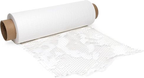 IDL Packaging 15.25" x 1400' Refill Roll (Pack of 1) for MP-1400USW HexcelWrap Honeycomb Packing Paper Station, White - Protective Kraft Paper with Interlocking Slit Design for Shipping in Saudi Arabia