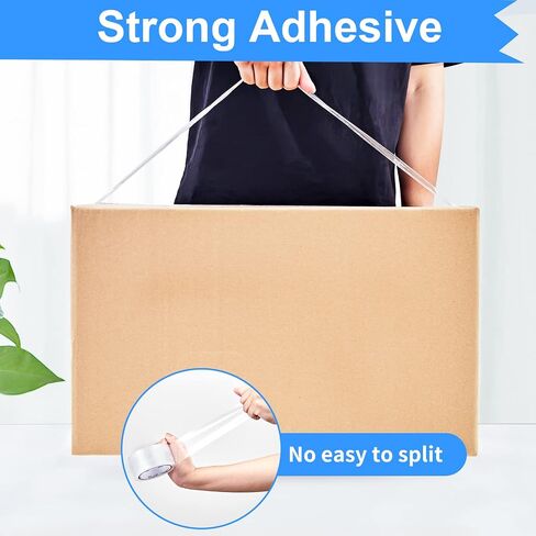 JARLINK Clear Packing Tape (18 Rolls), Heavy Duty Packaging Tape for Shipping Packaging Moving Sealing, 2.7mil Thick, 1.88 inches Wide, 60 Yards Per Roll, 1080 Total Yards in Saudi Arabia