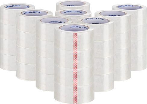 JARLINK Clear Packing Tape (18 Rolls), Heavy Duty Packaging Tape for Shipping Packaging Moving Sealing, 2.7mil Thick, 1.88 inches Wide, 60 Yards Per Roll, 1080 Total Yards in Saudi Arabia