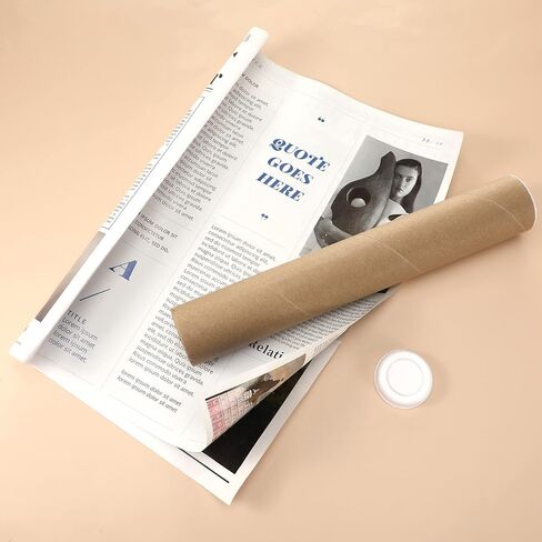 24 Pcs Kraft Mailing Tubes with Caps Kraft Cardboard Tubes Shipping Tubes Poster Tubes for Mailing, Storing and Protecting Documents, Blueprints, Art, Drawings, Posters, 2 Inch by 12 Inch in Saudi Arabia